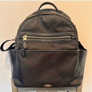 Coach Black Diaper backpack including matching wristlet